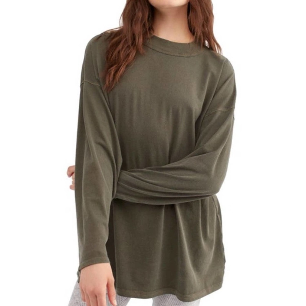 NWT Free People Be Free Oversized Tunic Army Green